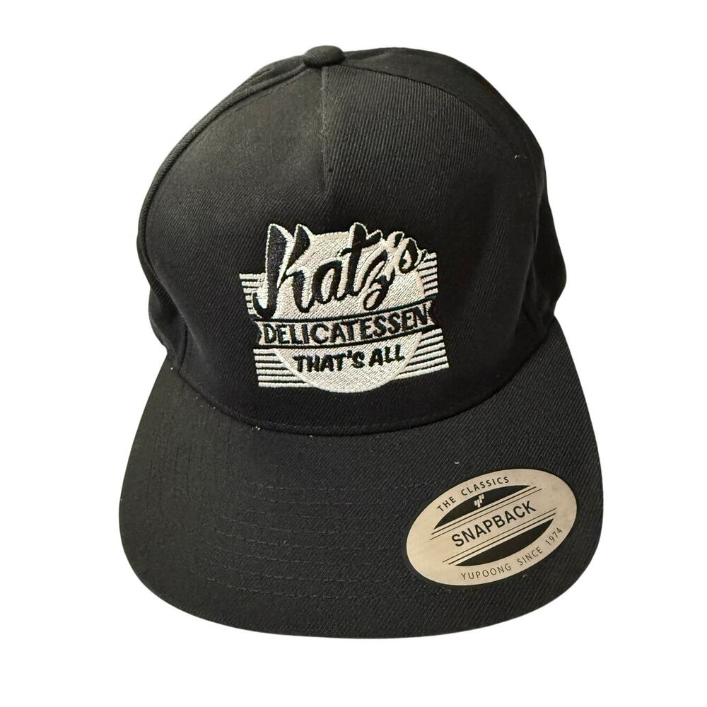 NWT Black Katz's Delicatessen Snapback Classic Cap Hat